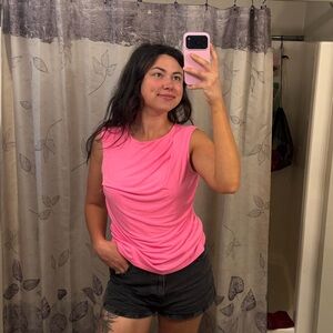 DKNY Bright Pink Sleeveless Tank Top